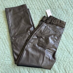 Abercrombie Curve Love Vegan Leather Ankle Pant